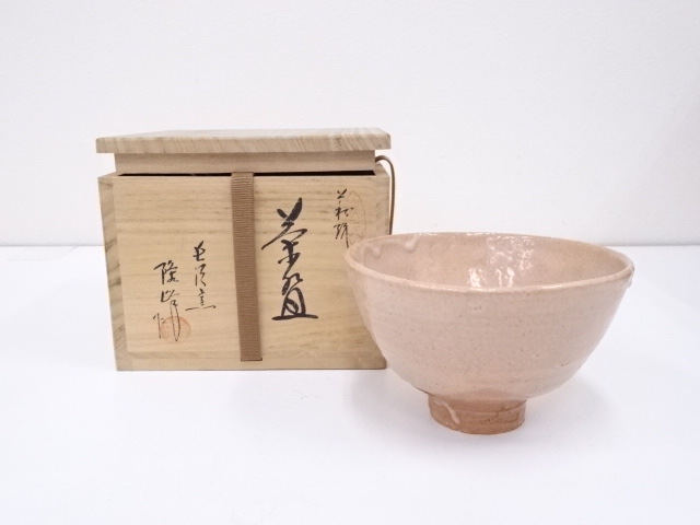 JAPANESE TEA CEREMONY / TEA BOWL CHAWAN / HAGI WARE BY RYUHO HARADA 